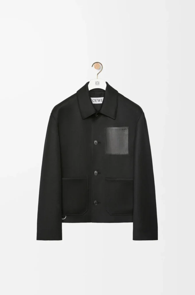 Giacca da lavoro in lana e cashmere Nero