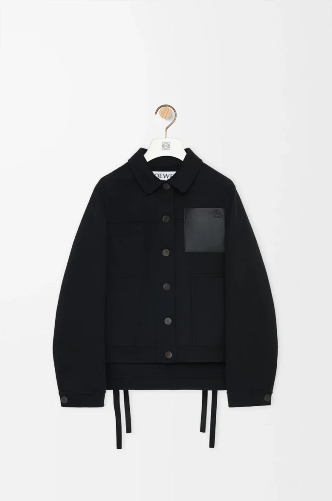 Giacca da lavoro in lana e cashmere Nero