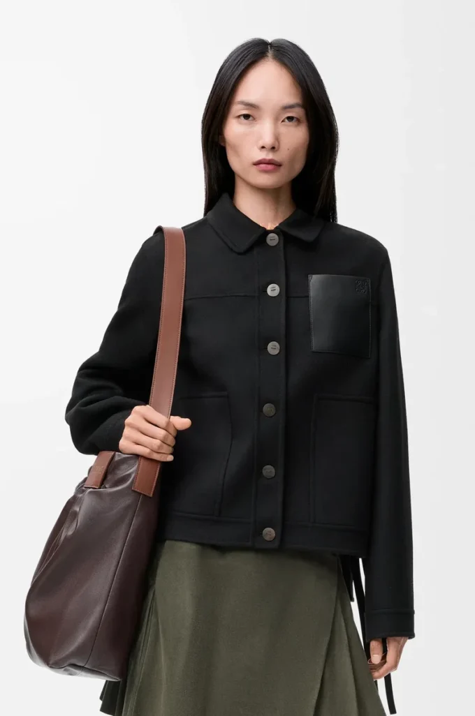 Giacca da lavoro in lana e cashmere Nero