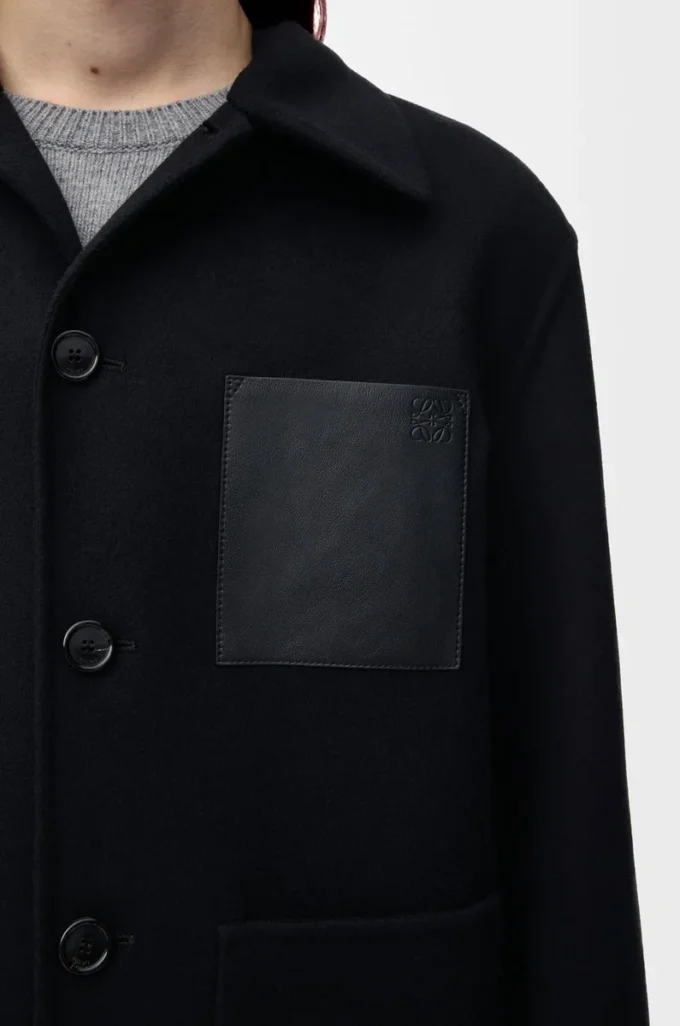Giacca da lavoro in lana e cashmere Nero