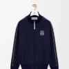 Giacca da tuta in jersey tecnico blu navy scuro
