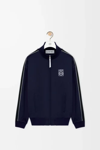 Giacca da tuta in jersey tecnico blu navy scuro
