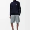 Giacca da tuta in jersey tecnico blu navy scuro