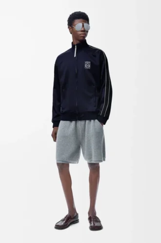 Giacca da tuta in jersey tecnico blu navy scuro