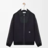 Giacca da tuta in lana blu navy/grigio