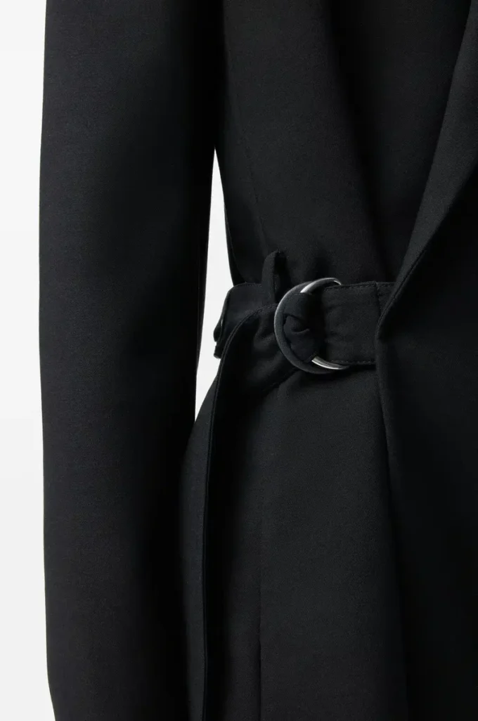 Giacca drappeggiata in lana Nero Giacca drappeggiata in lana Nero