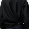 Giacca drappeggiata in lana Nero Giacca drappeggiata in lana Nero