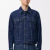 Giacca ibrida in denim e pelle di vitello nappa Raw Denim