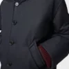 Giacca imbottita in cotone tecnico blu navy