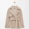 Giacca in cotone beige