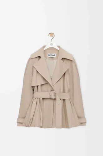 Giacca in cotone beige