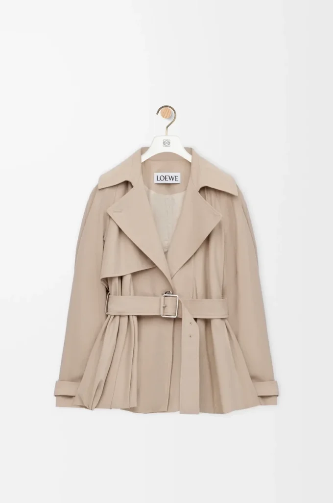 Giacca in cotone beige