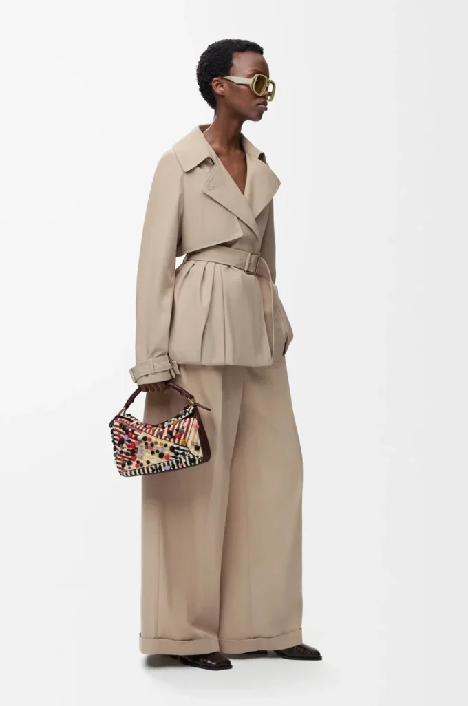 Giacca in cotone beige