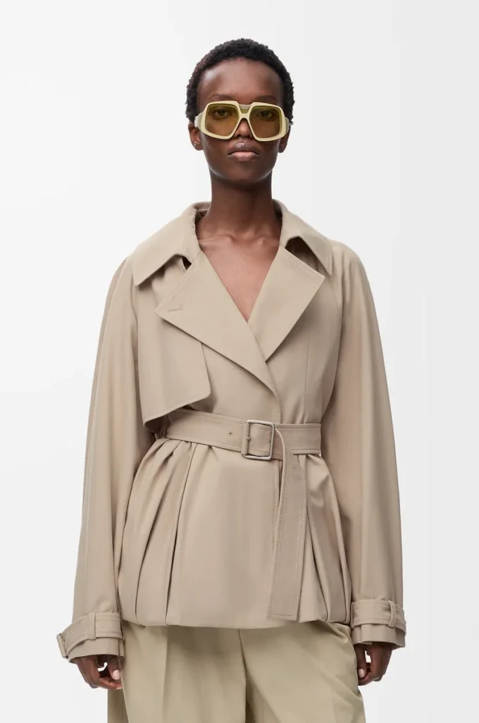 Giacca in cotone beige