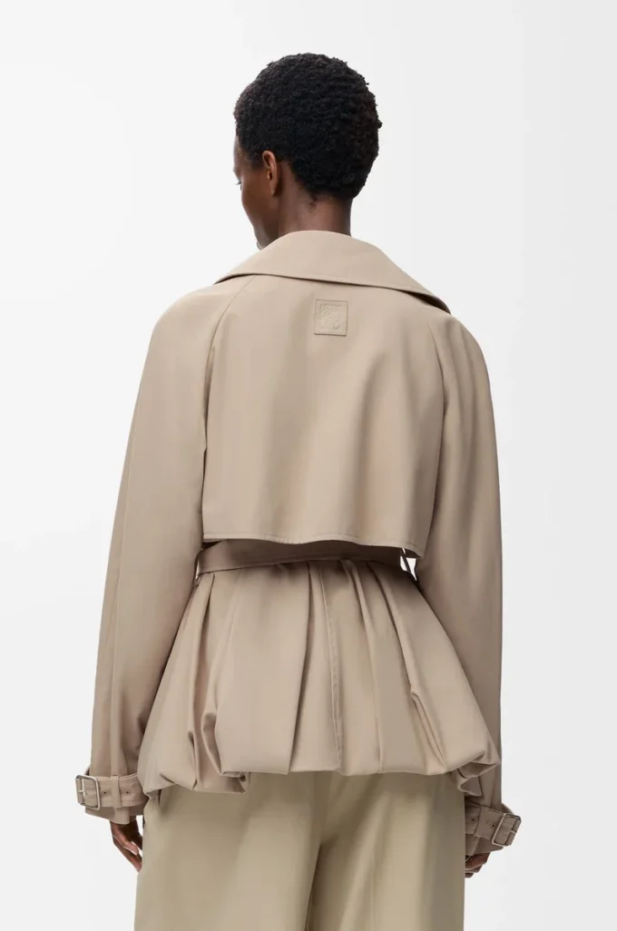 Giacca in cotone beige