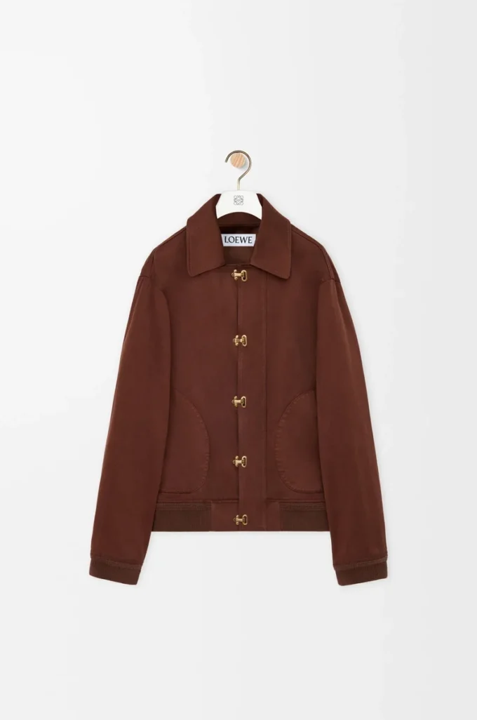 Giacca in cotone Marrone/Marrone scuro Giacca in cotone Marrone/Marrone scuro