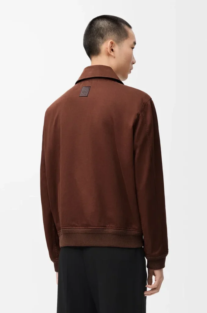 Giacca in cotone Marrone/Marrone scuro Giacca in cotone Marrone/Marrone scuro