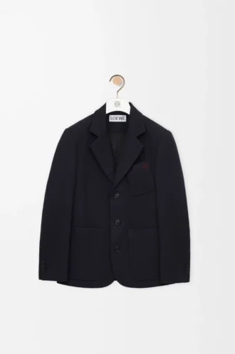 Giacca in lana blu navy scuro