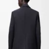 Giacca in lana blu navy scuro Giacca in lana blu navy scuro