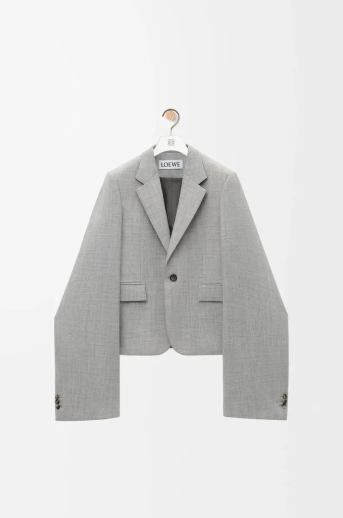 Giacca in lana grigio