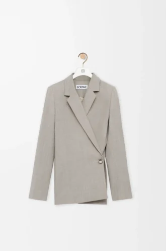 Giacca in lana Melange beige chiaro
