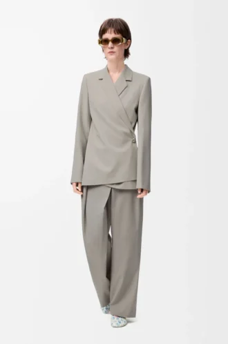 Giacca in lana Melange beige chiaro