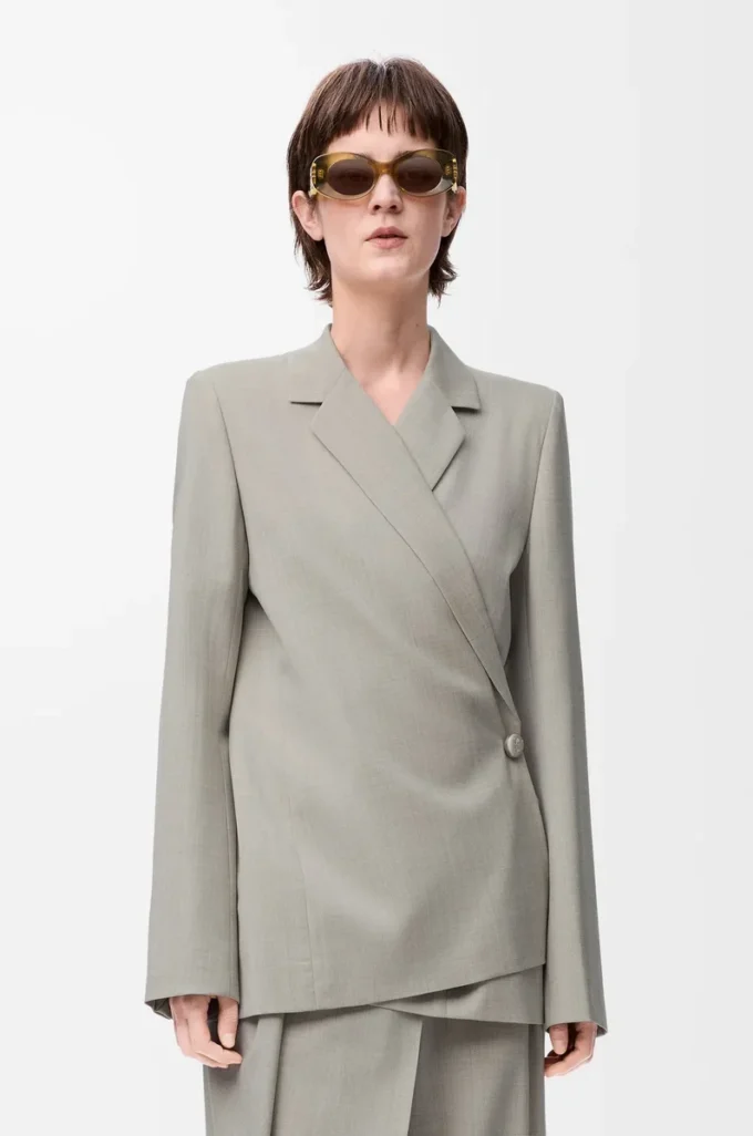 Giacca in lana Melange beige chiaro Giacca in lana Melange beige chiaro