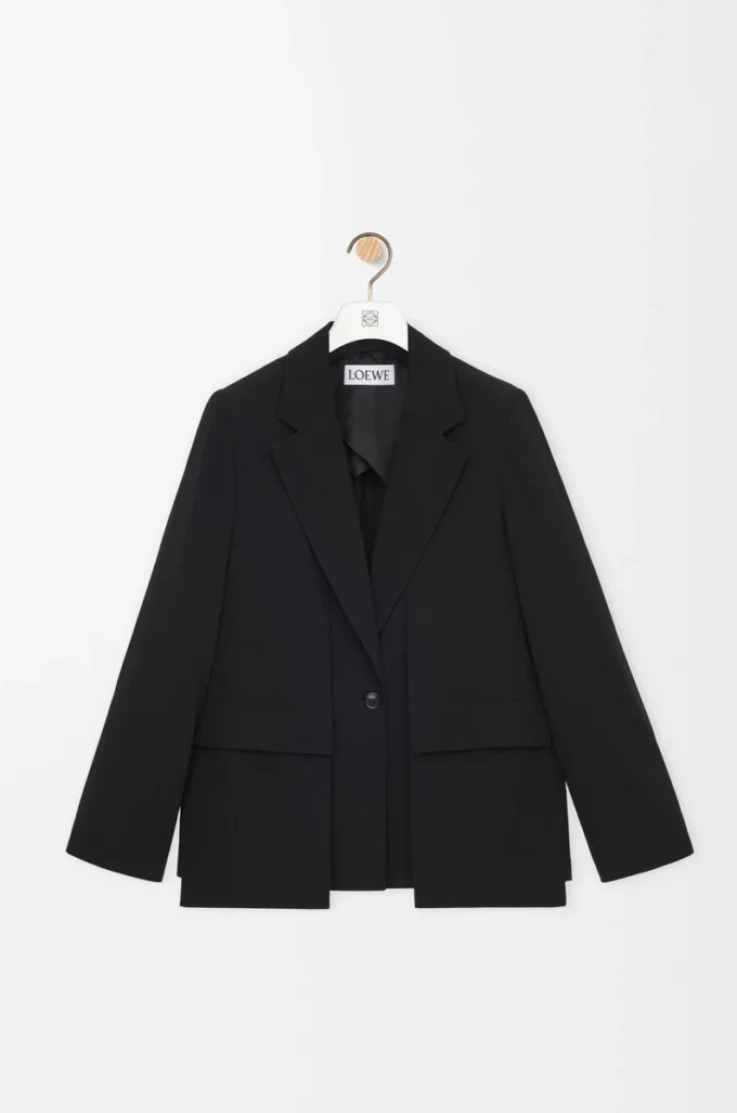 Giacca in lana Nero
