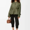 Giacca in misto cotone Verde kaki Giacca in misto cotone Verde kaki