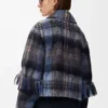 Giacca in misto mohair e lana Blu/Multicolore