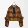 Giacca in misto mohair e lana Giallo/Multicolore