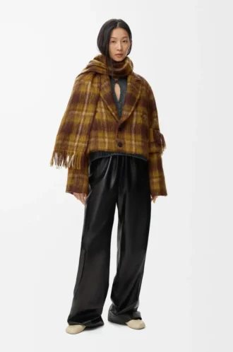 Giacca in misto mohair e lana Giallo/Multicolore