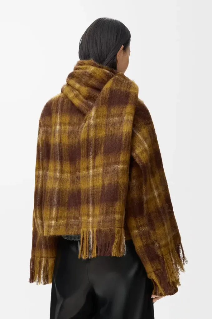 Giacca in misto mohair e lana Giallo/Multicolore