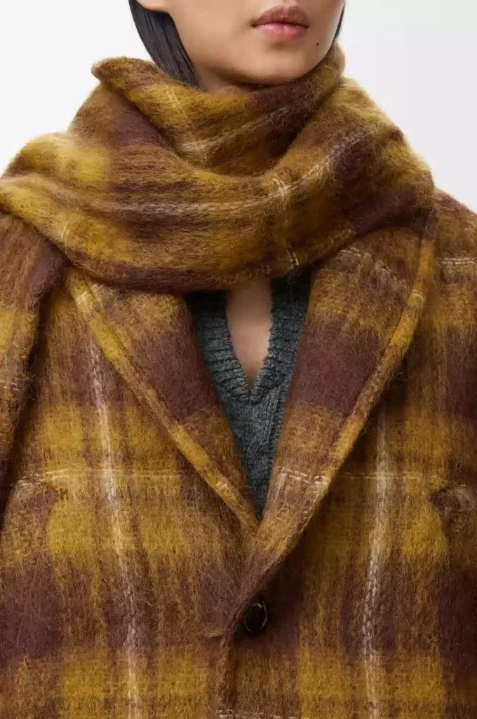 Giacca in misto mohair e lana Giallo/Multicolore