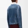 Giacca in shearling Bianco/Blu indaco Giacca in shearling Bianco/Blu indaco