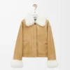 Giacca in shearling bianco/oro Giacca in shearling bianco/oro