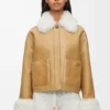 Giacca in shearling bianco/oro Giacca in shearling bianco/oro