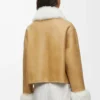 Giacca in shearling bianco/oro Giacca in shearling bianco/oro