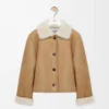 Giacca in shearling color cammello