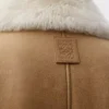 Giacca in shearling color cammello