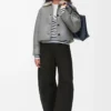 Giacca in shearling grigio Giacca in shearling grigio