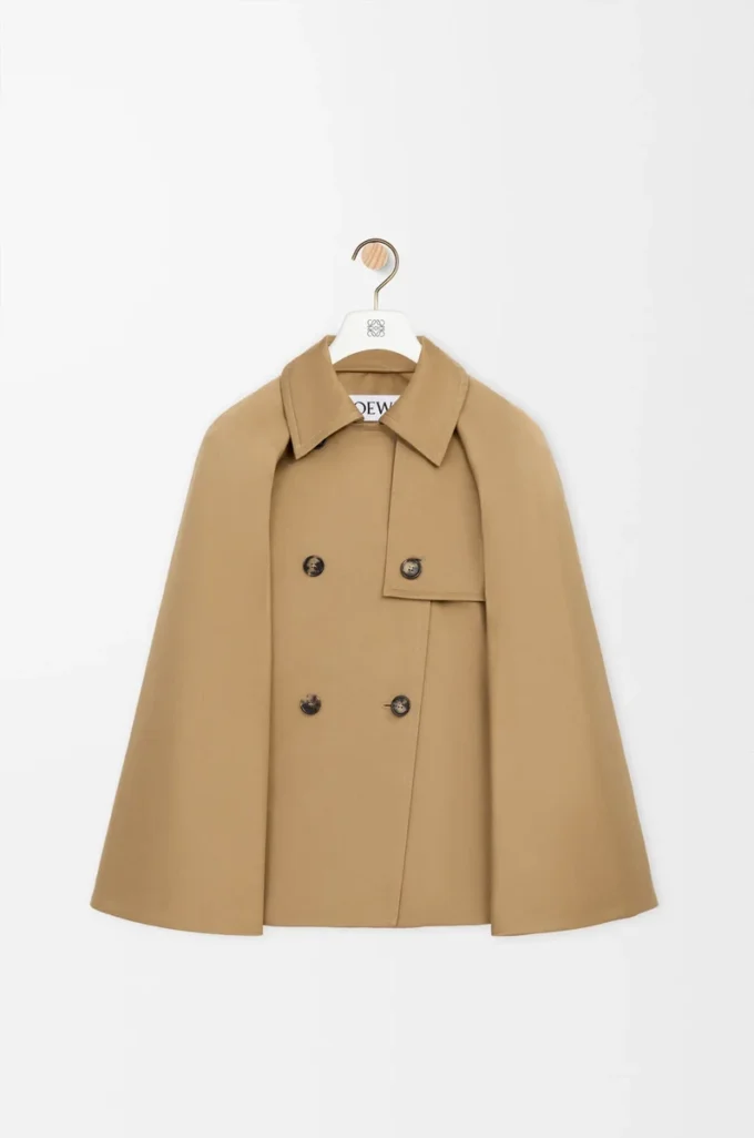 Giacca mantella in cotone Beige Giacca mantella in cotone Beige