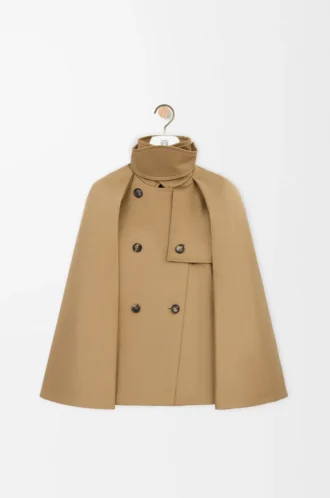 Giacca mantella in cotone Beige