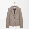 Giacca sartoriale in lana beige melange Giacca sartoriale in lana beige melange