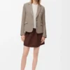 Giacca sartoriale in lana beige melange Giacca sartoriale in lana beige melange