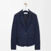 Giacca sartoriale in lana blu navy Giacca sartoriale in lana blu navy