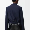 Giacca sartoriale in lana blu navy Giacca sartoriale in lana blu navy