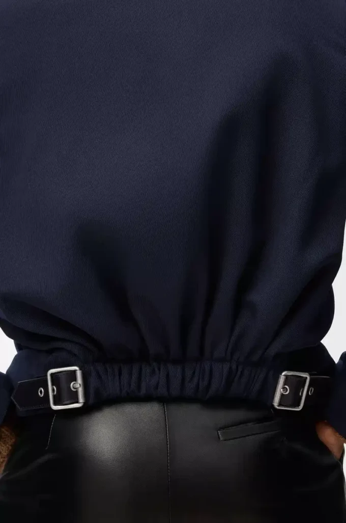 Giacca sartoriale in lana blu navy Giacca sartoriale in lana blu navy