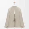 Giacca sartoriale in lana melange beige chiaro Giacca sartoriale in lana melange beige chiaro