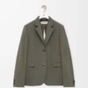 Giacca sartoriale in lana verde kaki